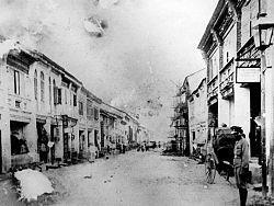 Thalang Road in 1903 at the height of Phuket Town’s early construction boom.