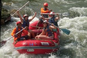 River adventure by whitewater rafting