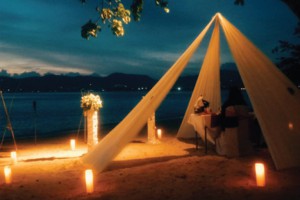 Dinner by the beach at Panwa Boutique Beach Resort